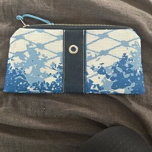 Alaina Marie bag from Portland, Maine. Never used. Blue and white- clutch.